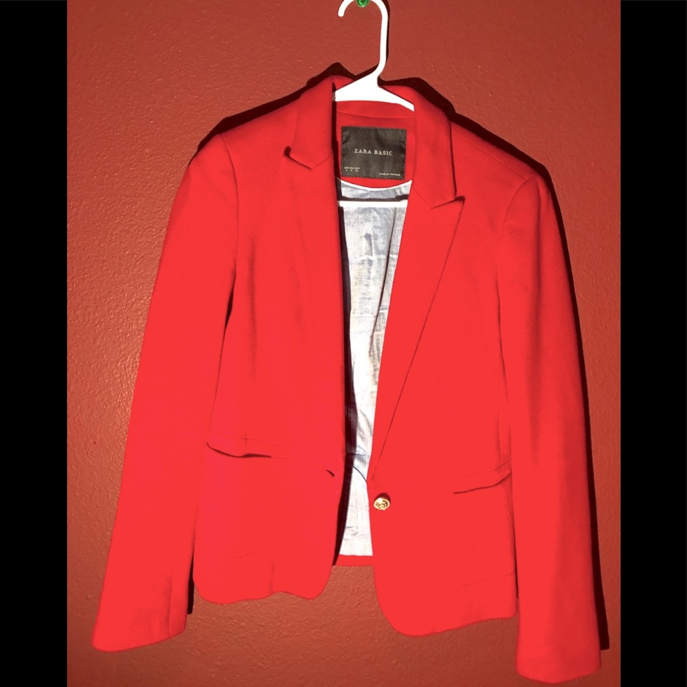 Red Zara blazer
